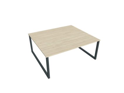 Pracovný stôl UNI O, 180x75,5x160 cm, agát/čierna