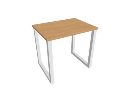 Pracovný stôl UNI O, 80x75,5x60 cm, buk/biela