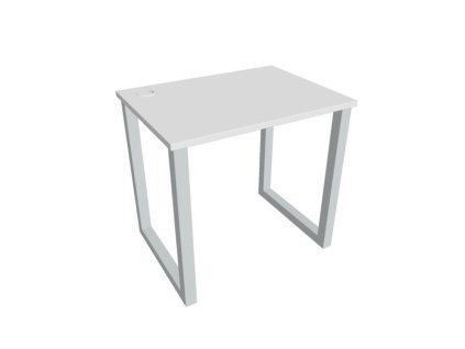Pracovný stôl UNI O, 80x75,5x60 cm, biela/sivá