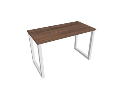 Pracovný stôl UNI O, 120x75,5x60 cm, orech/biela