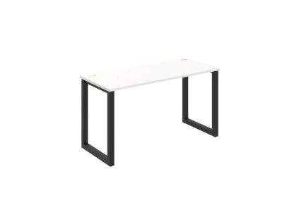 Pracovný stôl UNI O, 140x75,5x60 cm, biela/čierna