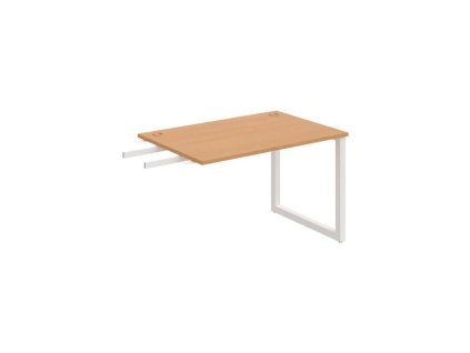 Pracovný stôl UNI O, kolmo reťaziaci, 120x75,5x80 cm, buk/biela