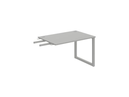 Pracovný stôl UNI O, kolmo reťaziaci, 120x75,5x80 cm, sivá/sivá