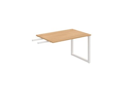 Pracovný stôl UNI O, kolmo reťaziaci, 120x75,5x80 cm, dub/biela
