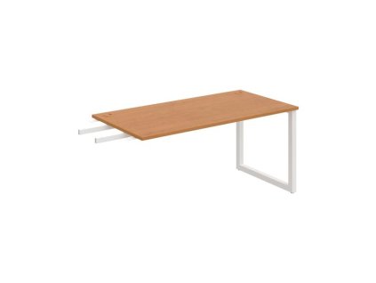 Pracovný stôl UNI O, kolmo reťaziaci, 160x75,5x80 cm, jelša/biela