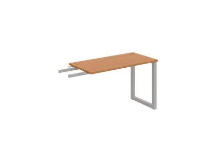 Pracovný stôl UNI O, kolmo reťaziaci, 120x75,5x60 cm, jelša/sivá