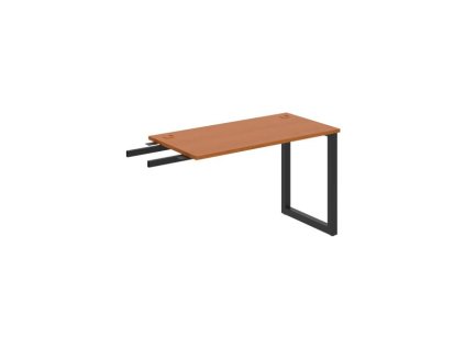 Pracovný stôl UNI O, kolmo reťaziaci, 120x75,5x60 cm, čerešňa/čierna