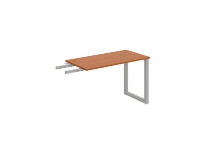 Pracovný stôl UNI O, kolmo reťaziaci, 120x75,5x60 cm, čerešňa/sivá