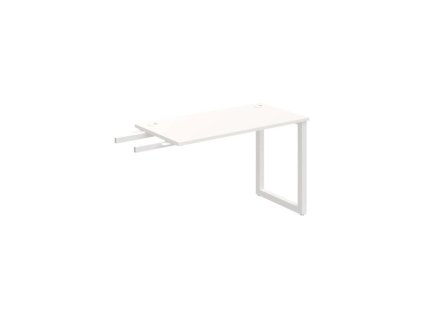 Pracovný stôl UNI O, kolmo reťaziaci, 120x75,5x60 cm, biela/biela