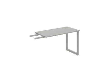 Pracovný stôl UNI O, kolmo reťaziaci, 120x75,5x60 cm, sivá/sivá