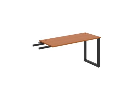 Pracovný stôl UNI O, kolmo reťaziaci, 140x75,5x60 cm, čerešňa/čierna