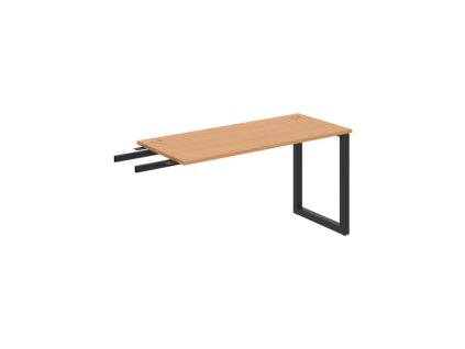 Pracovný stôl UNI O, kolmo reťaziaci, 140x75,5x60 cm, buk/čierna