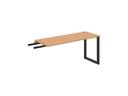 Pracovný stôl UNI O, kolmo reťaziaci, 160x75,5x60 cm, buk/čierna