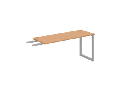 Pracovný stôl UNI O, kolmo reťaziaci, 160x75,5x60 cm, buk/sivá