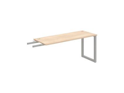 Pracovný stôl UNI O, kolmo reťaziaci, 160x75,5x60 cm, agát/sivá