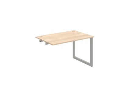 Pracovný stôl UNI O, k pozdĺ. reťazeniu, 120x75,5x80 cm, agát/sivá