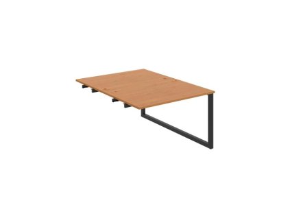 Pracovný stôl UNI O, k pozdĺ. reťazeniu, 120x75,5x160 cm, jelša/čierna