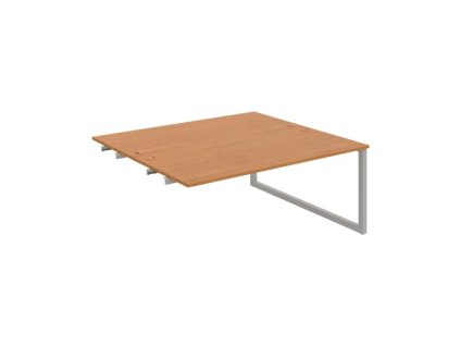 Pracovný stôl UNI O, k pozdĺ. reťazeniu, 180x75,5x160 cm, jelša/sivá