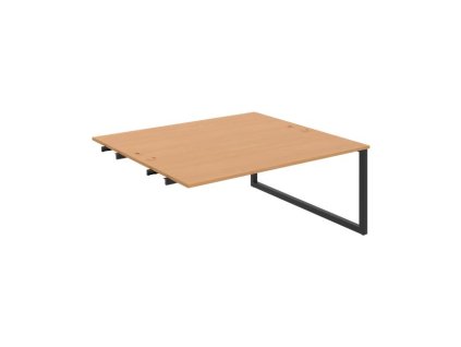 Pracovný stôl UNI O, k pozdĺ. reťazeniu, 180x75,5x160 cm, buk/čierna