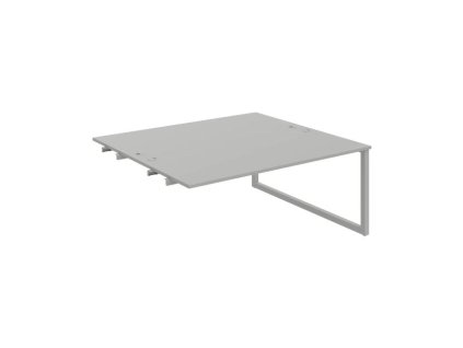 Pracovný stôl UNI O, k pozdĺ. reťazeniu, 180x75,5x160 cm, sivá/sivá