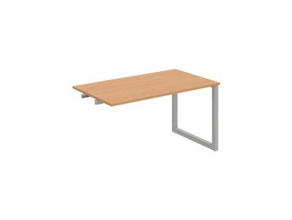 Rokovací stôl UNI O, k pozdĺ. reťazeniu, 140x75,5x80 cm, buk/sivá