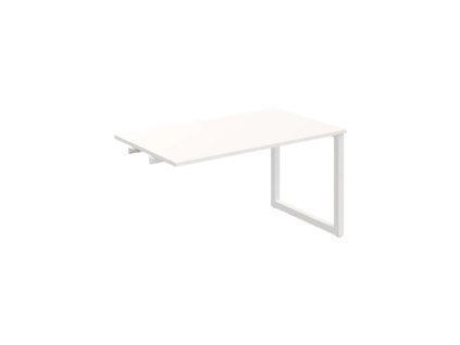 Rokovací stôl UNI O, k pozdĺ. reťazeniu, 140x75,5x80 cm, biela/biela