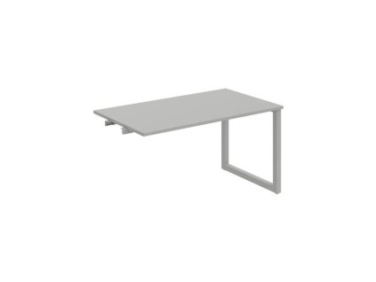 Rokovací stôl UNI O, k pozdĺ. reťazeniu, 140x75,5x80 cm, sivá/sivá