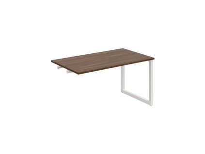 Rokovací stôl UNI O, k pozdĺ. reťazeniu, 140x75,5x80 cm, orech/biela