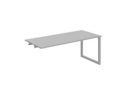 Rokovací stôl UNI O, k pozdĺ. reťazeniu, 180x75,5x80 cm, sivá/sivá