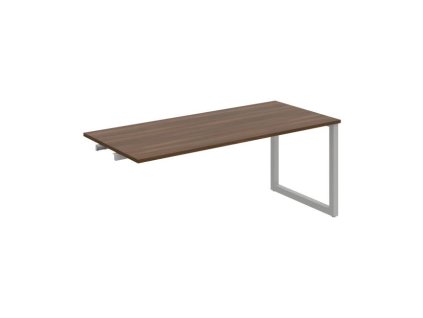 Rokovací stôl UNI O, k pozdĺ. reťazeniu, 180x75,5x80 cm, orech/sivá