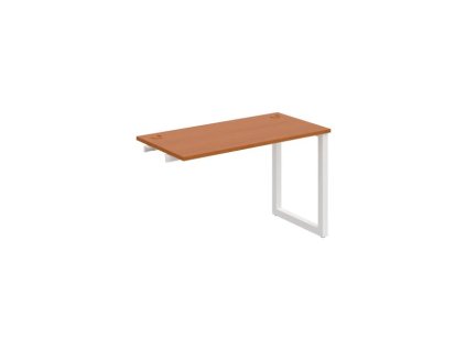 Pracovný stôl UNI O, k pozdĺ. reťazeniu, 120x75,5x60 cm, čerešňa/biela