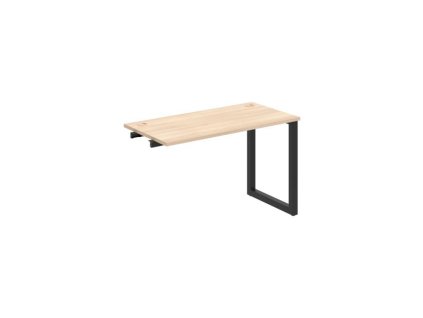 Pracovný stôl UNI O, k pozdĺ. reťazeniu, 120x75,5x60 cm, agát/čierna