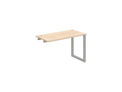 Pracovný stôl UNI O, k pozdĺ. reťazeniu, 120x75,5x60 cm, agát/sivá