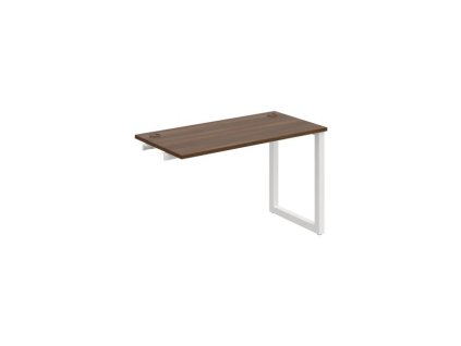 Pracovný stôl UNI O, k pozdĺ. reťazeniu, 120x75,5x60 cm, orech/biela