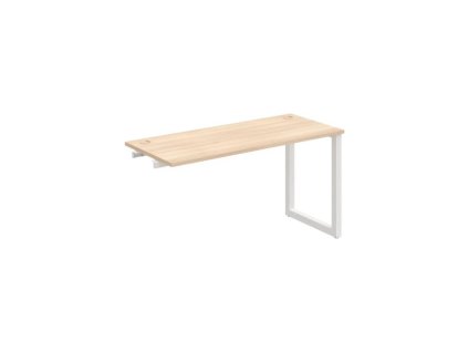 Pracovný stôl UNI O, k pozdĺ. reťazeniu, 140x75,5x60 cm, agát/biela