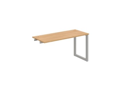 Pracovný stôl UNI O, k pozdĺ. reťazeniu, 140x75,5x60 cm, dub/sivá