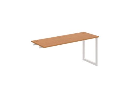 Pracovný stôl UNI O, k pozdĺ. reťazeniu, 160x75,5x60 cm, jelša/biela