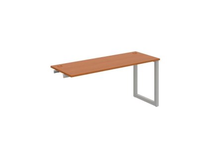 Pracovný stôl UNI O, k pozdĺ. reťazeniu, 160x75,5x60 cm, čerešňa/sivá