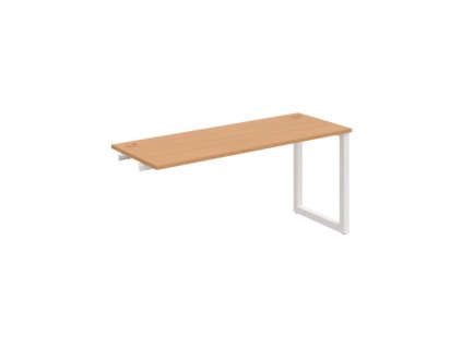 Pracovný stôl UNI O, k pozdĺ. reťazeniu, 160x75,5x60 cm, buk/biela