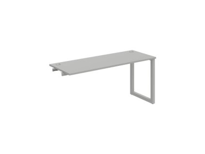 Pracovný stôl UNI O, k pozdĺ. reťazeniu, 160x75,5x60 cm, sivá/sivá