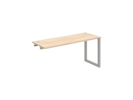 Pracovný stôl UNI O, k pozdĺ. reťazeniu, 160x75,5x60 cm, agát/sivá