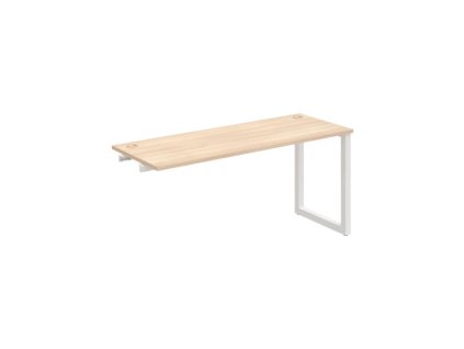 Pracovný stôl UNI O, k pozdĺ. reťazeniu, 160x75,5x60 cm, agát/biela