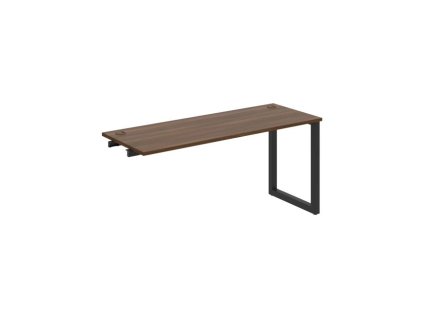 Pracovný stôl UNI O, k pozdĺ. reťazeniu, 160x75,5x60 cm, orech/čierna