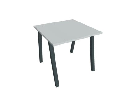 Pracovný stôl UNI A, 80x75,5x80 cm, sivá/čierna