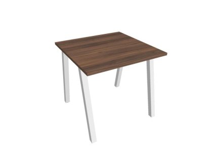 Pracovný stôl UNI A, 80x75,5x80 cm, orech/biela