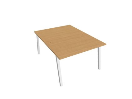 Pracovný stôl UNI A, 120x75,5x160 cm, buk/biela