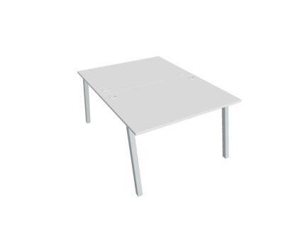 Pracovný stôl UNI A, 120x75,5x160 cm, biela/sivá