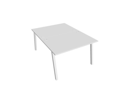 Pracovný stôl UNI A, 120x75,5x160 cm, biela/biela