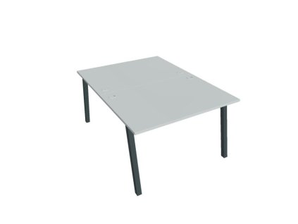 Pracovný stôl UNI A, 120x75,5x160 cm, sivá/čierna