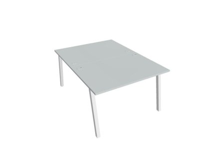 Pracovný stôl UNI A, 120x75,5x160 cm, sivá/biela